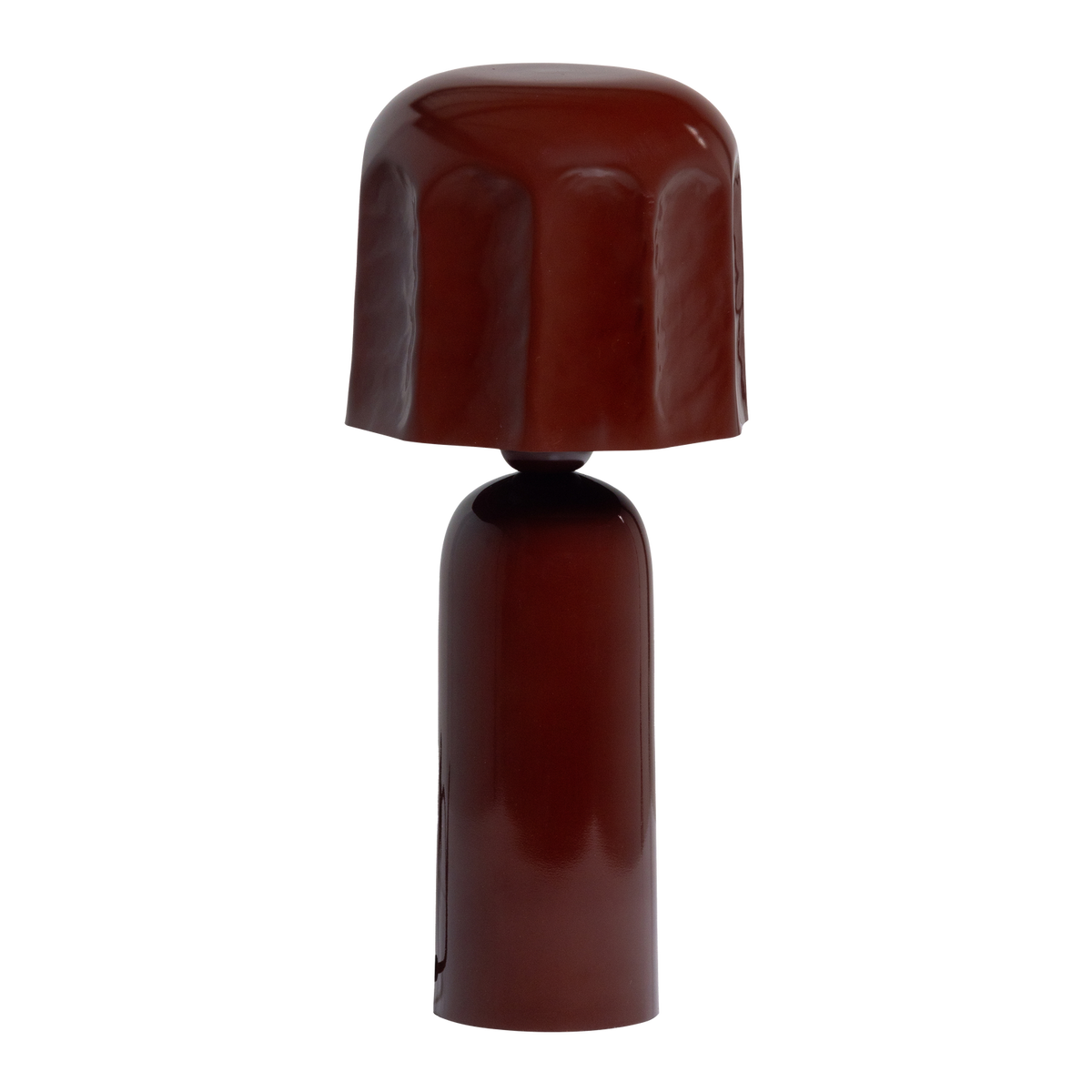Lumira tafellamp metaal hoogglans bruinrood