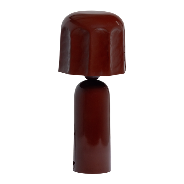 Lumira tafellamp metaal hoogglans bruinrood