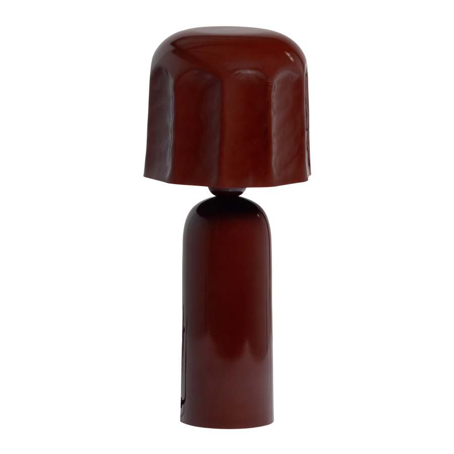 Lumira tafellamp metaal hoogglans bruinrood