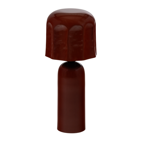 Lumira tafellamp metaal hoogglans bruinrood