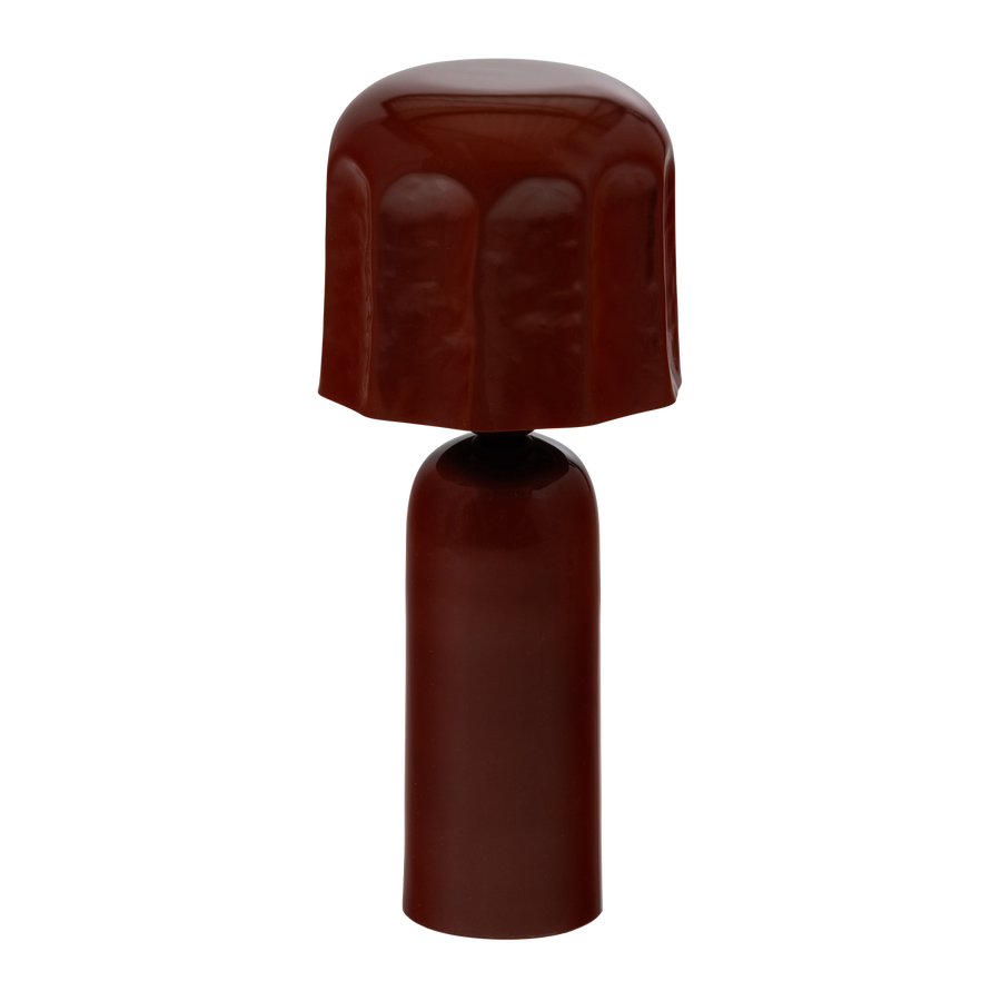 Lumira tafellamp metaal hoogglans bruinrood