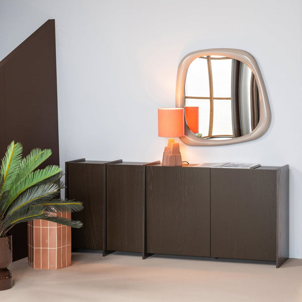 Plu decoratieve bijzettafel 54x38x32 cm keramiek oudroze