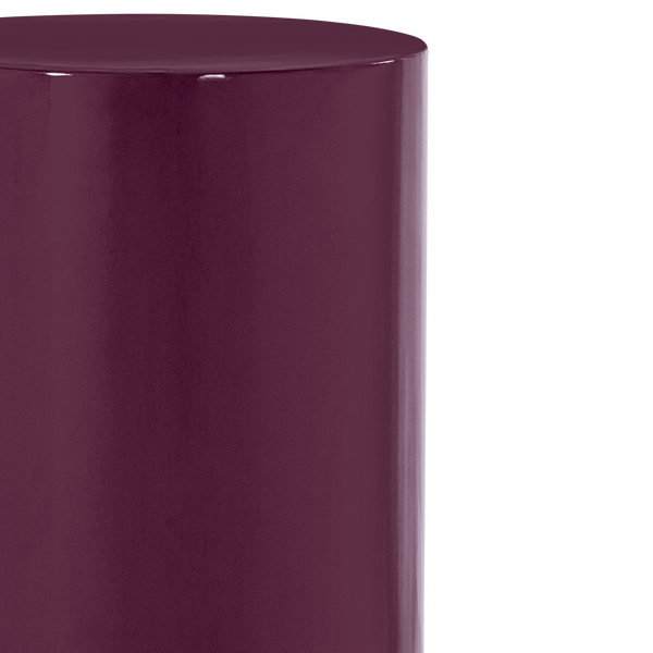 Toval plantenstandaard/pot hoog metaal hoogglans donkerpaars