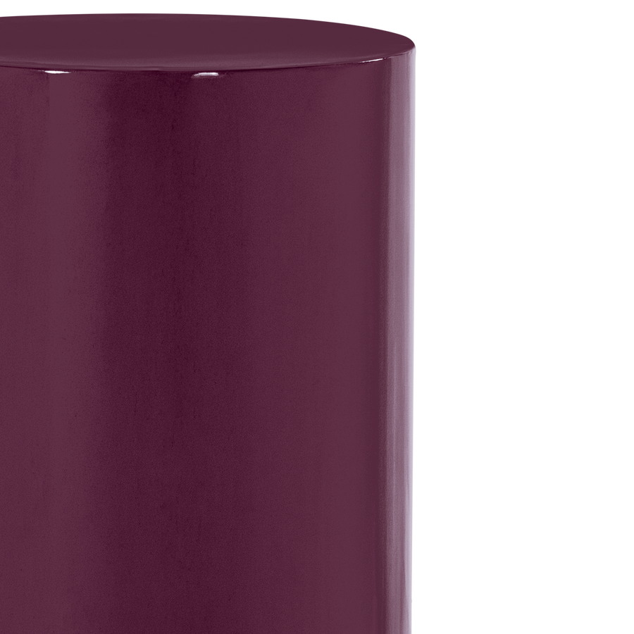 Toval plantenstandaard/pot hoog metaal hoogglans donkerpaars