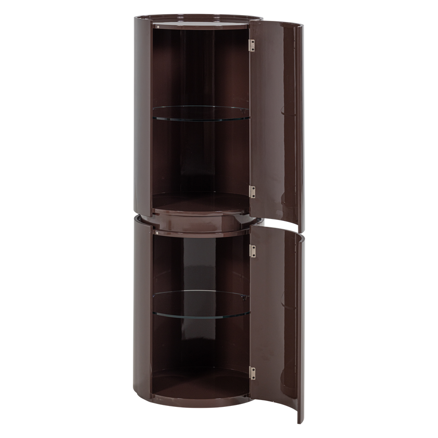 SERA RONDE KAST 135XO45 CM HOUT HOOGGLANS DONKERBRUIN [fsc]