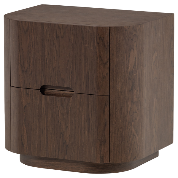 ARVI LADEKAST/NACHTKASTJE 2 LADES HOUT FINEER BRUIN