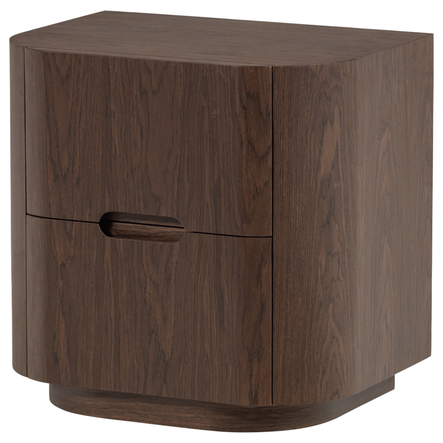 ARVI LADEKAST/NACHTKASTJE 2 LADES HOUT FINEER BRUIN