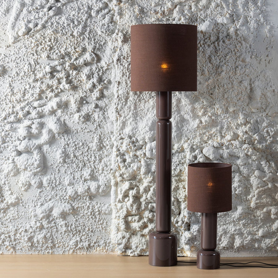 ZIVIAN VLOERLAMP HOUT HOOGGLANS DONKERBRUIN [fsc]