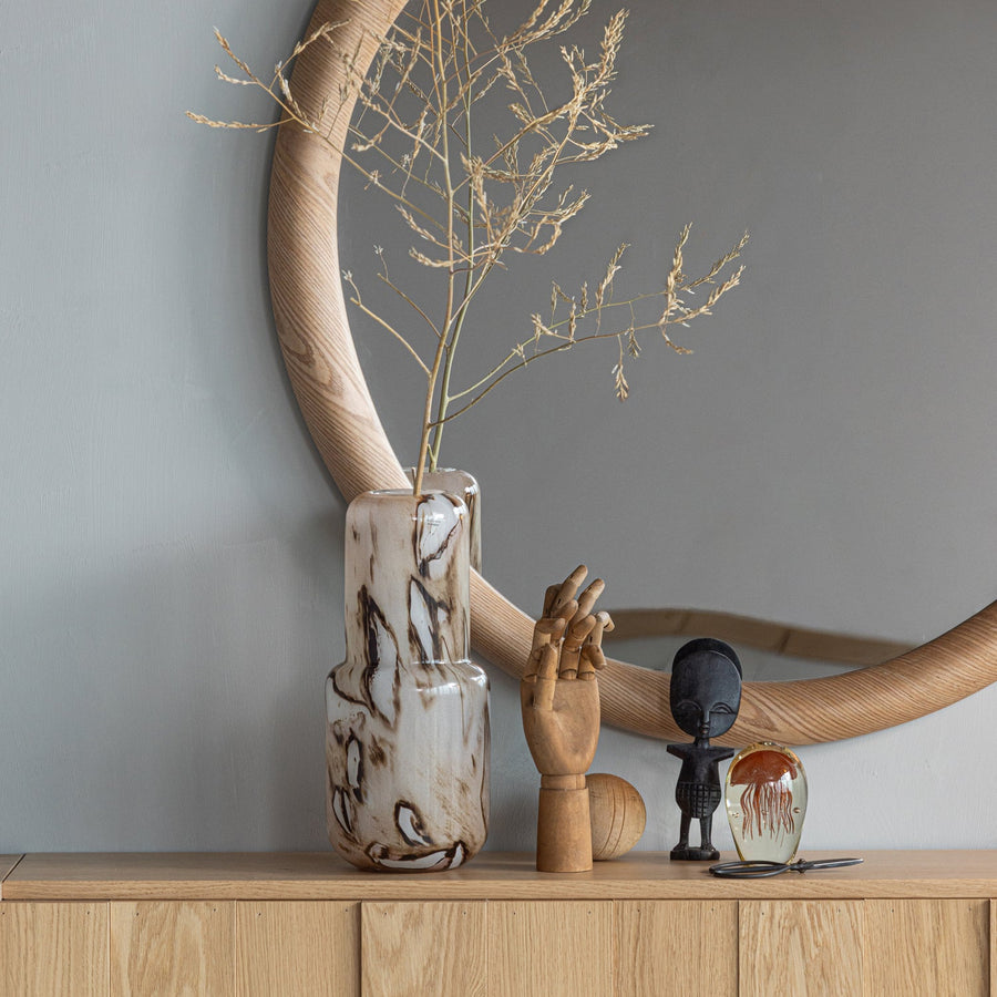GLIVON SPIEGEL 100X100 CM HOUT FINEER NATUREL