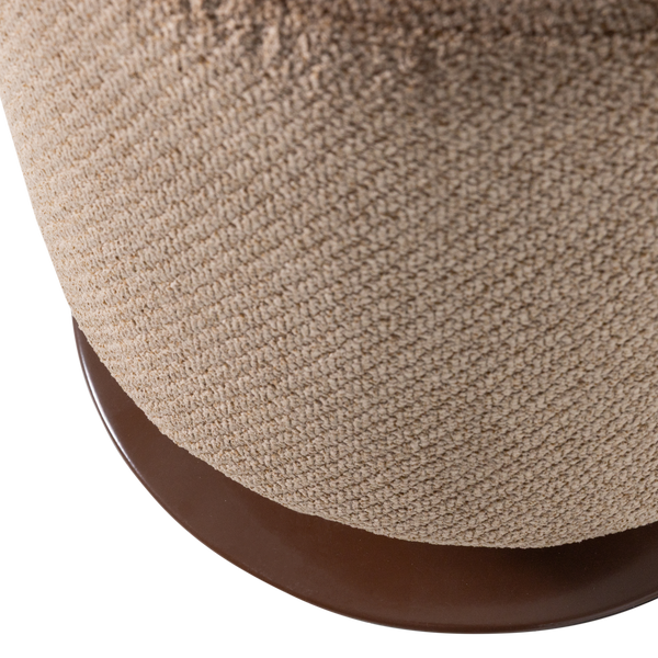 Islen poef met draaivoet boucle bruin
