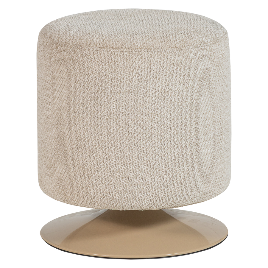 Islen poef met draaivoet boucle beige
