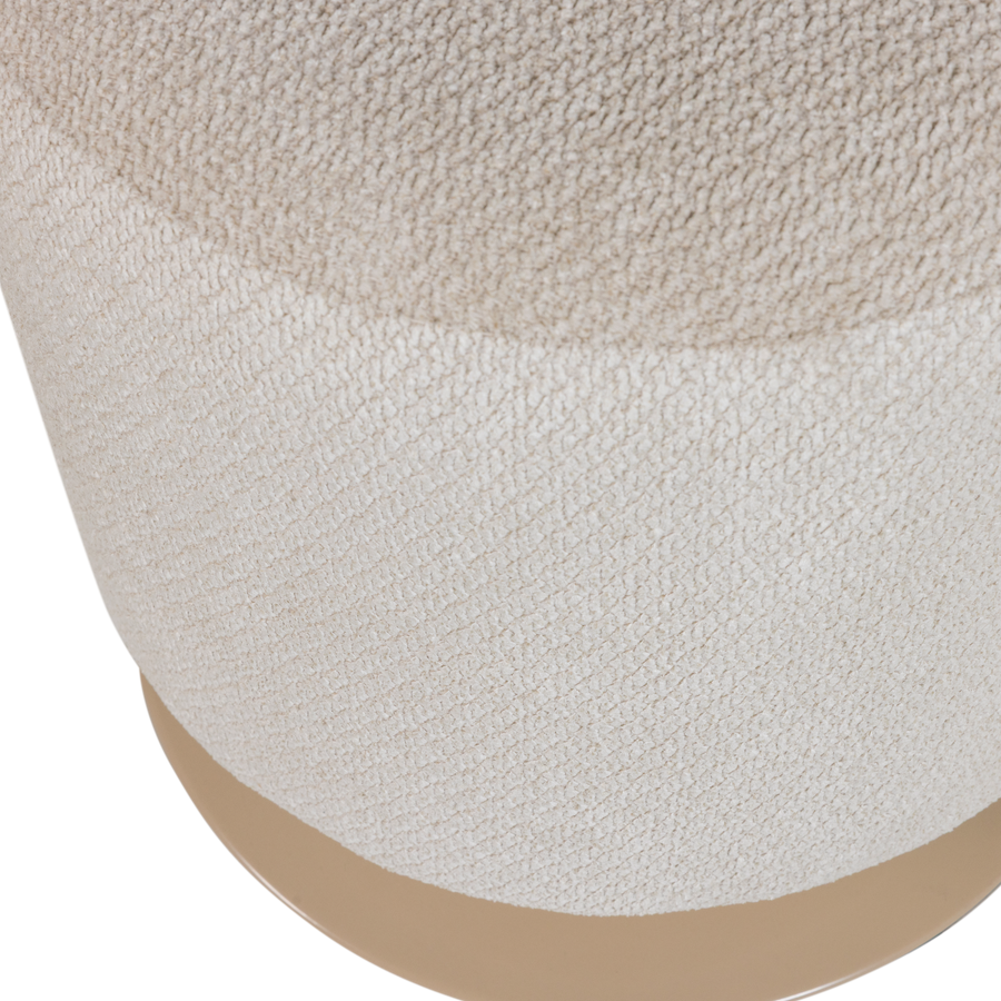 Islen poef met draaivoet boucle beige