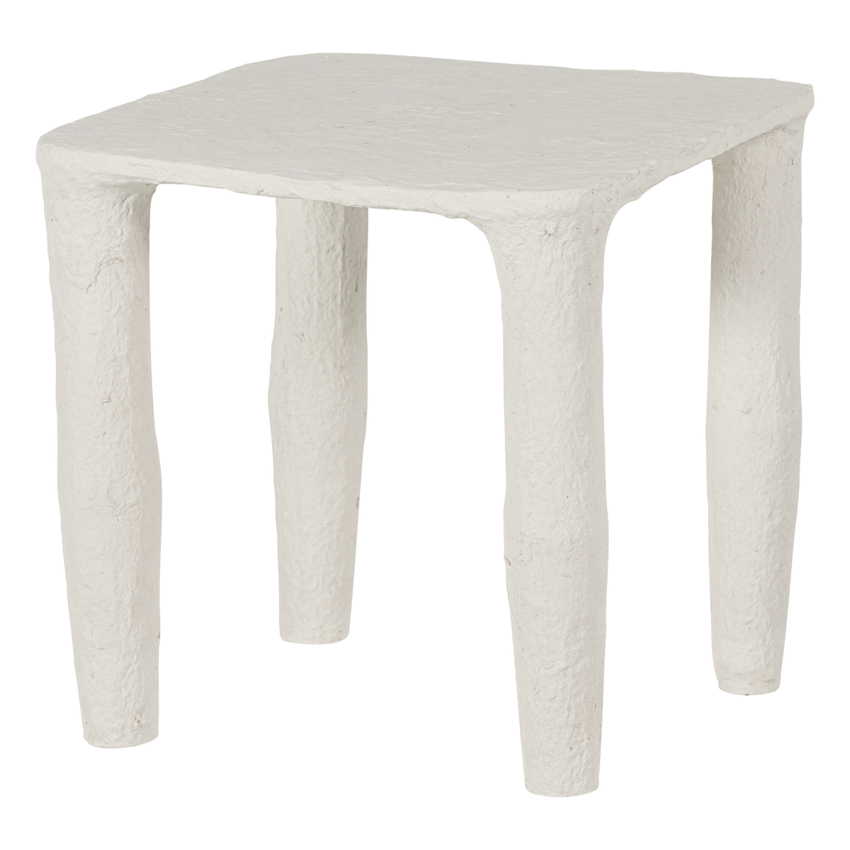 VION LAGE BIJZETTAFEL PAPIER MACHE OFF WHITE
