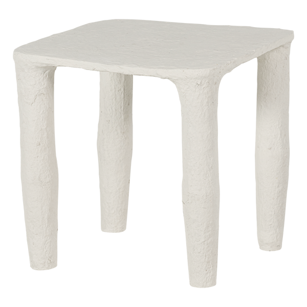 VION LAGE BIJZETTAFEL PAPIER MACHE OFF WHITE