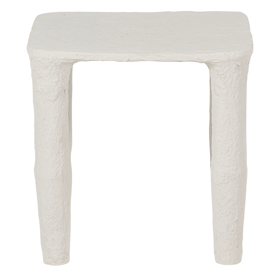 VION LAGE BIJZETTAFEL PAPIER MACHE OFF WHITE