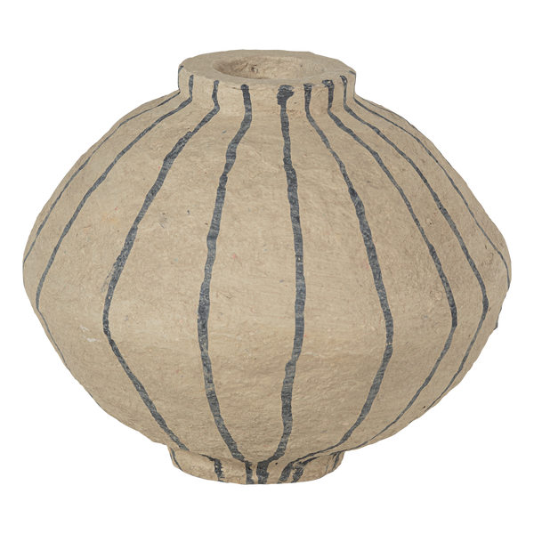 Karo decoratie vaas papier mache zand
