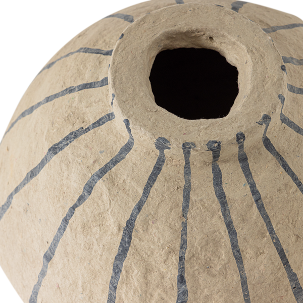 Karo decoratie vaas papier mache zand