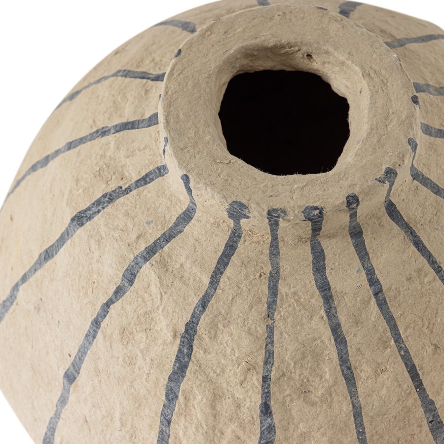 Karo decoratie vaas papier mache zand
