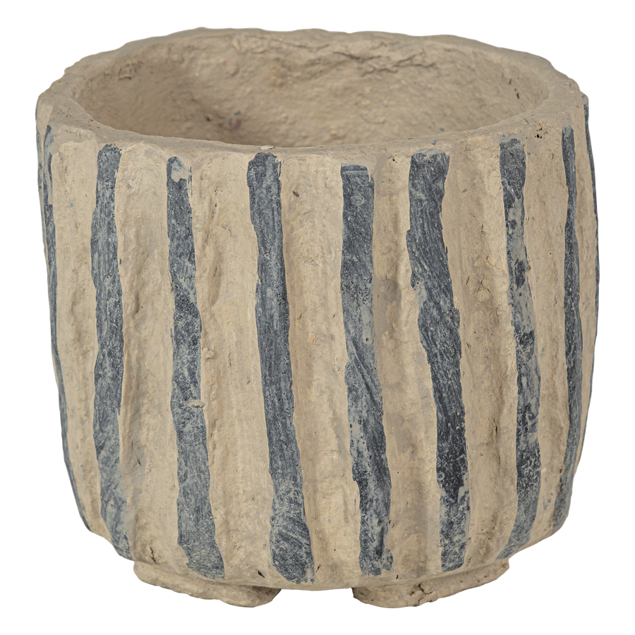 Karo decoratiepot papier mache zand