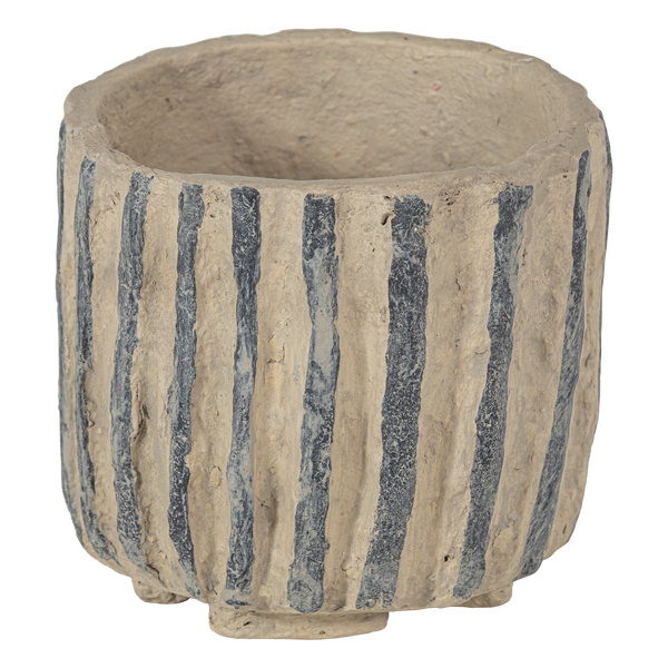 Karo decoratiepot papier mache zand