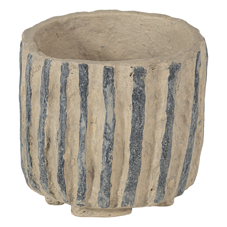 Karo decoratiepot papier mache zand