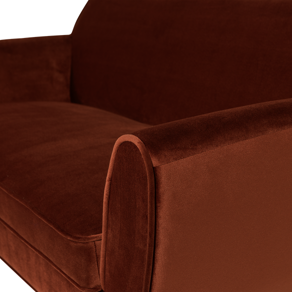 ROCCO BANK 150 CM VELVET ROESTBRUIN [fsc]