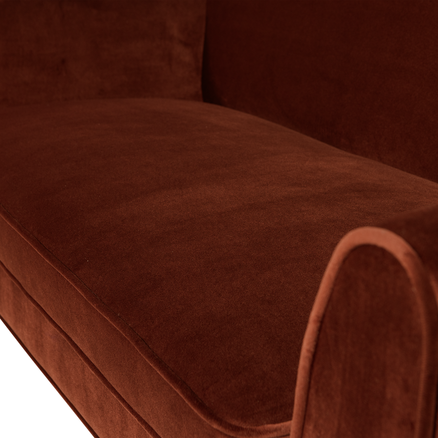 ROCCO BANK 150 CM VELVET ROESTBRUIN [fsc]