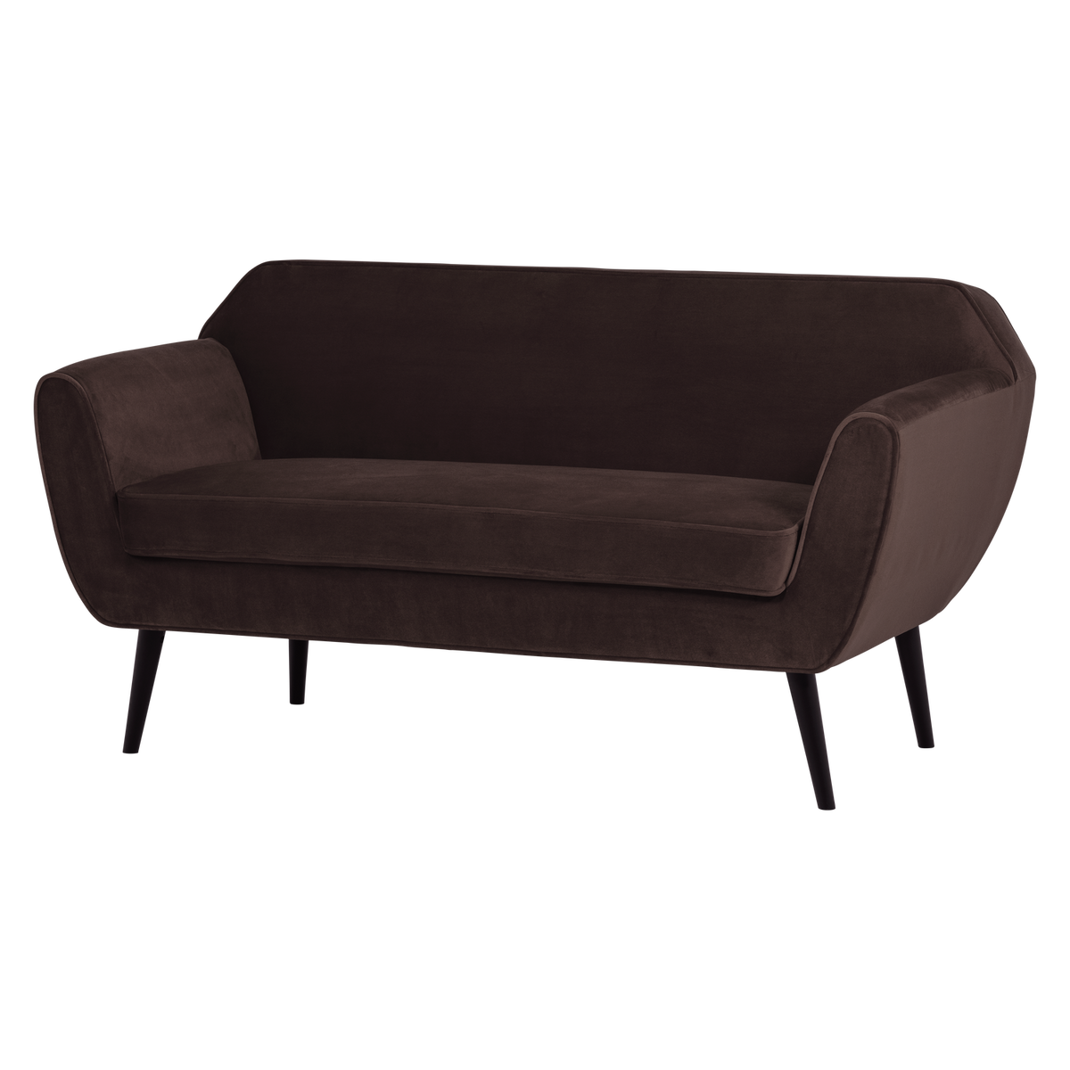 ROCCO BANK 150 CM VELVET DONKERBRUIN [fsc]