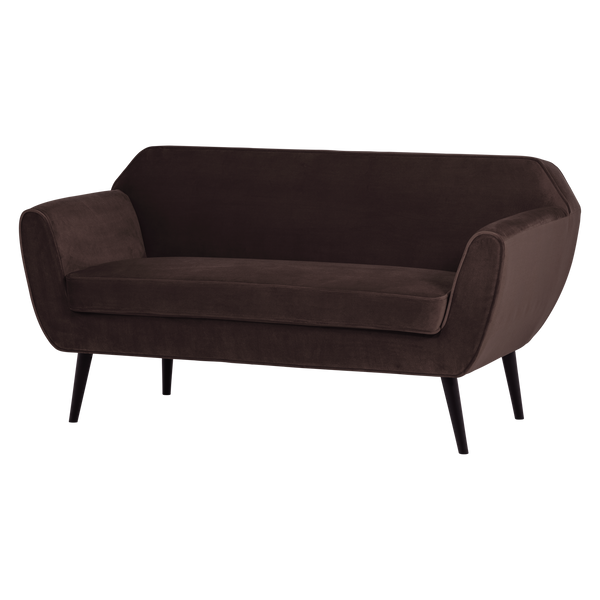 ROCCO BANK 150 CM VELVET DONKERBRUIN [fsc]