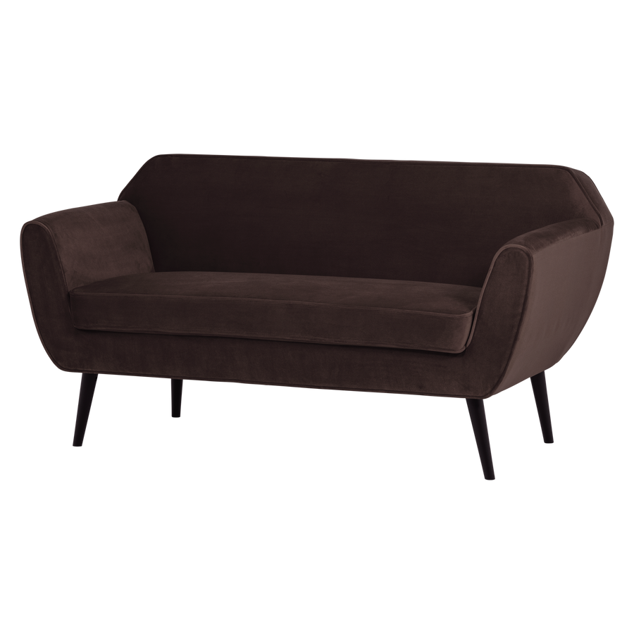 ROCCO BANK 150 CM VELVET DONKERBRUIN [fsc]