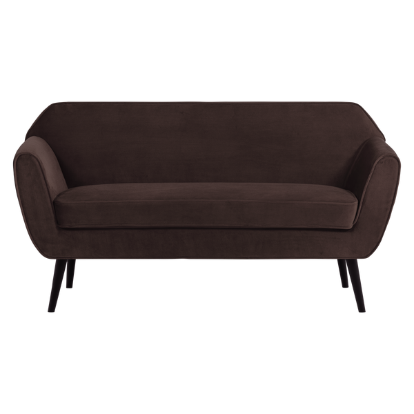 ROCCO BANK 150 CM VELVET DONKERBRUIN [fsc]