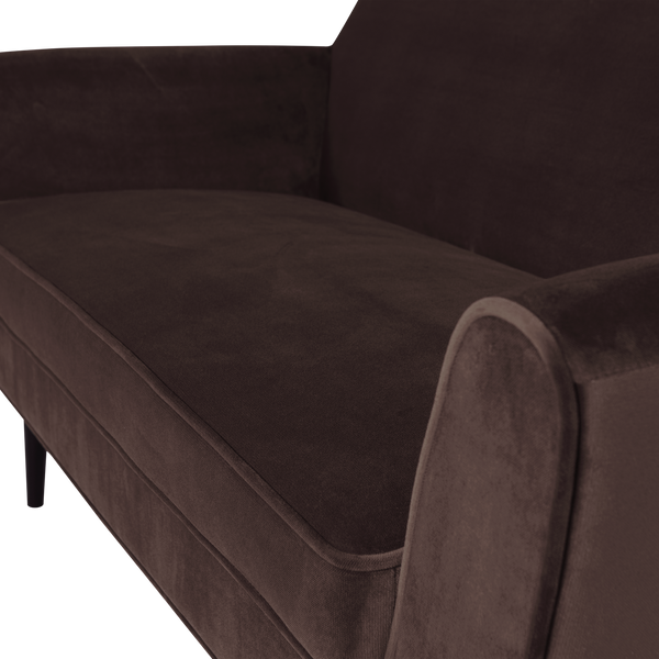 ROCCO BANK 150 CM VELVET DONKERBRUIN [fsc]