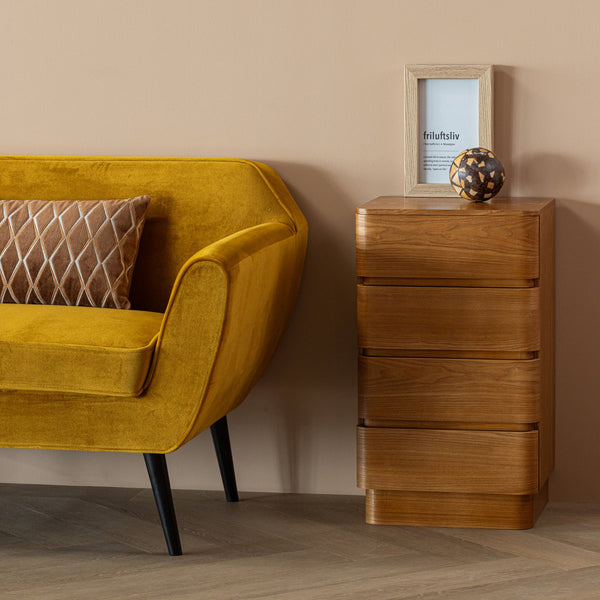 ROCCO BANK 150 CM VELVET OKERGEEL [fsc]