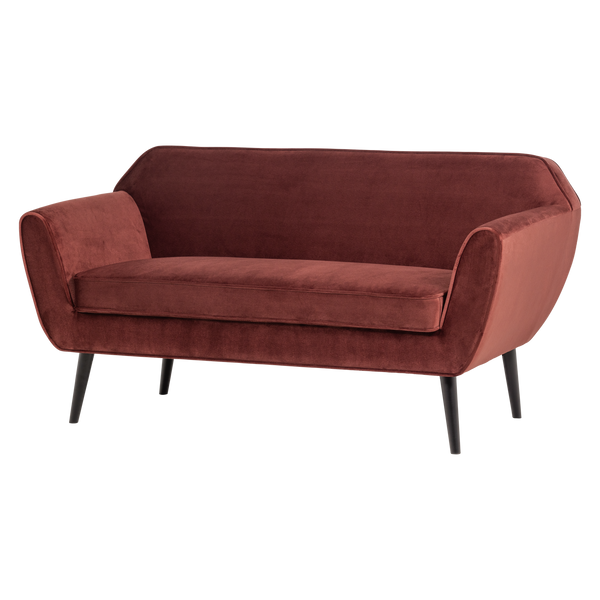 ROCCO BANK 150 CM VELVET BORDEAUXROOD [fsc]
