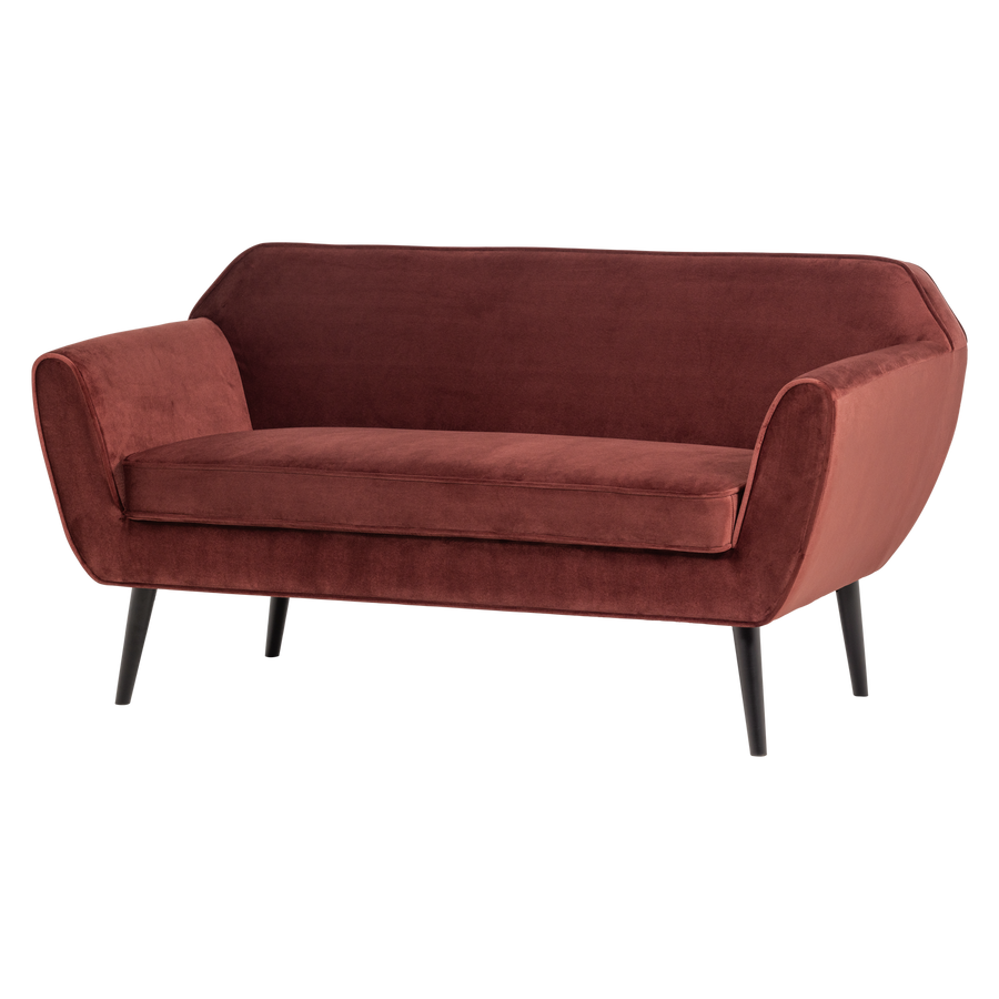 ROCCO BANK 150 CM VELVET BORDEAUXROOD [fsc]