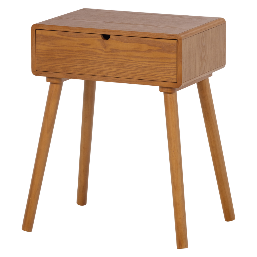 NELO NACHTKASTJE/BIJZETTAFEL HOUT BRUIN [fsc]