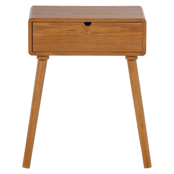 NELO NACHTKASTJE/BIJZETTAFEL HOUT BRUIN [fsc]