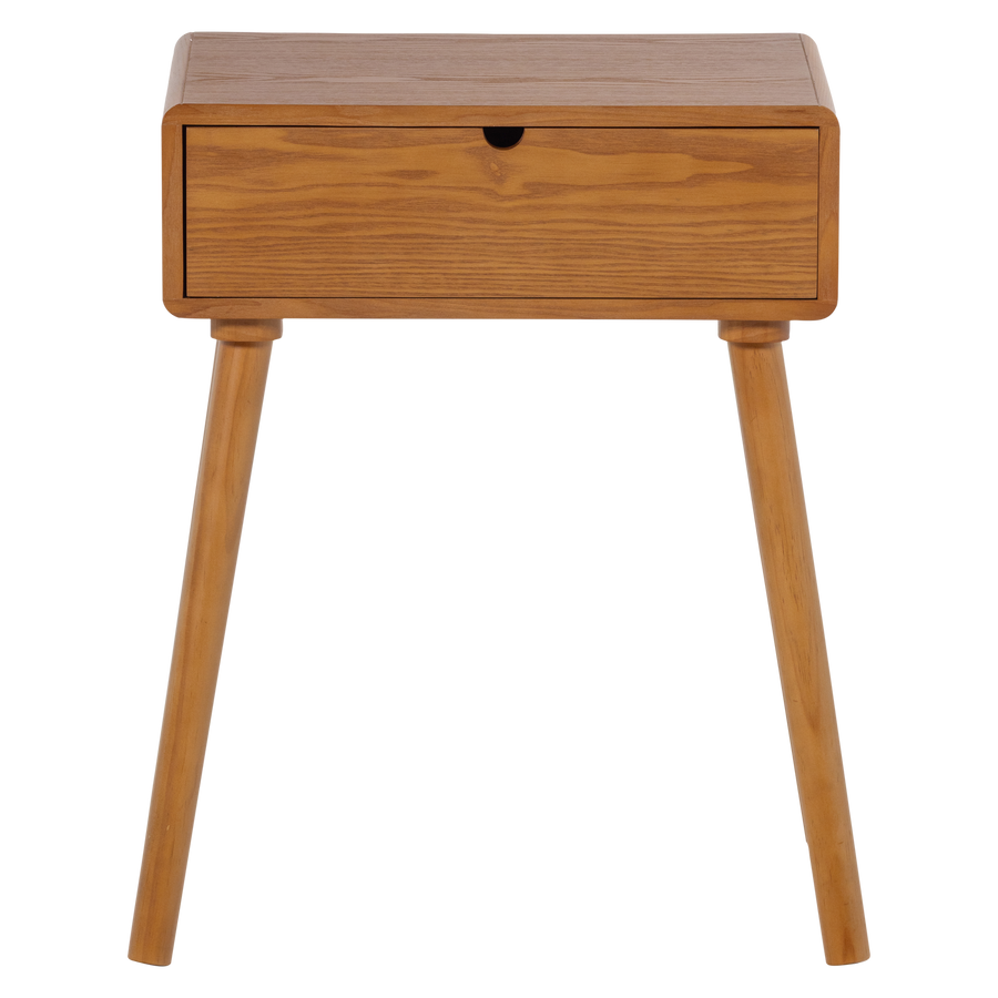 NELO NACHTKASTJE/BIJZETTAFEL HOUT BRUIN [fsc]