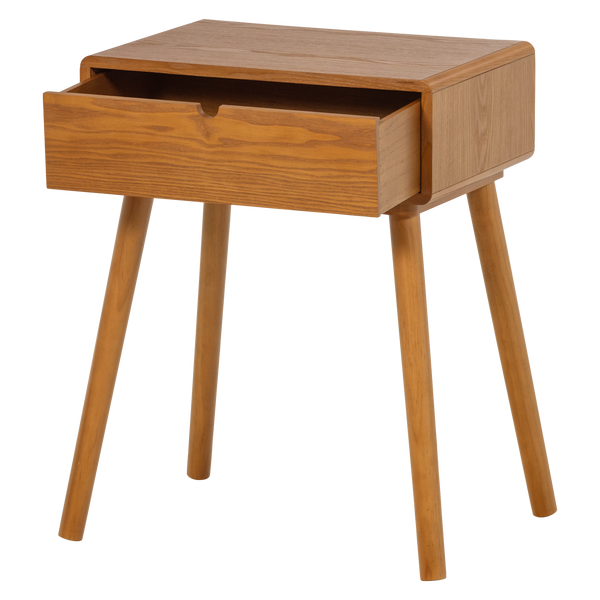 NELO NACHTKASTJE/BIJZETTAFEL HOUT BRUIN [fsc]