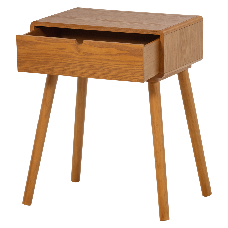 NELO NACHTKASTJE/BIJZETTAFEL HOUT BRUIN [fsc]
