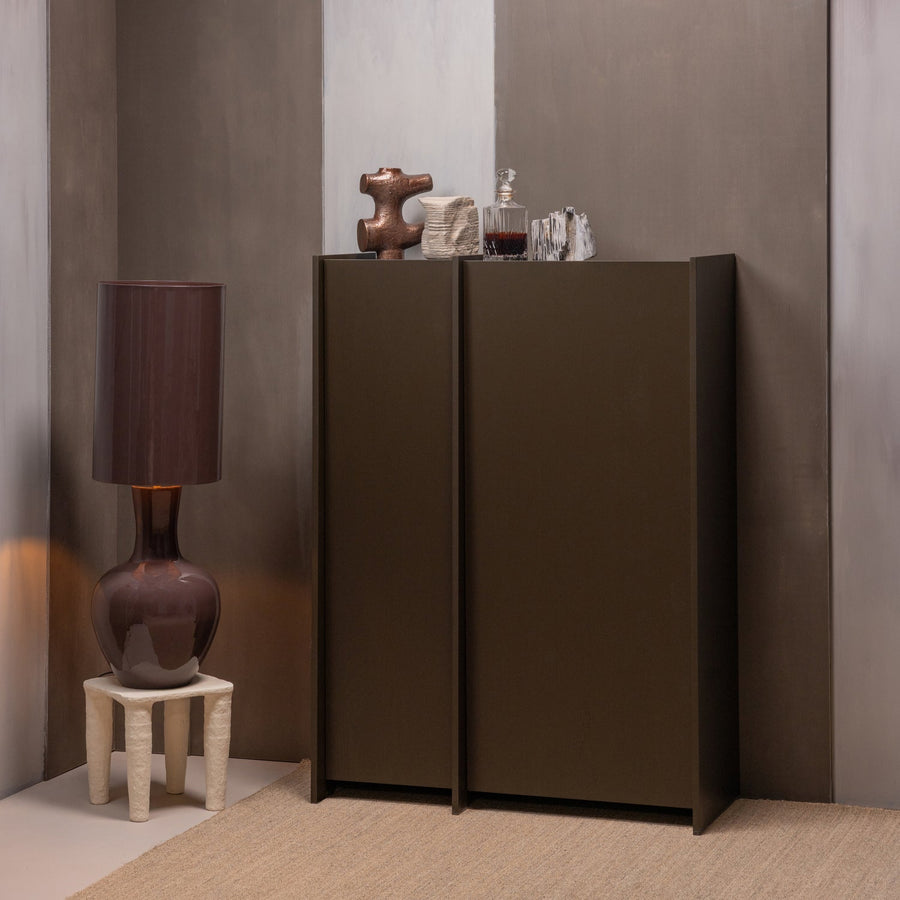 Loa tafellamp xl metaal hoogglans bruin