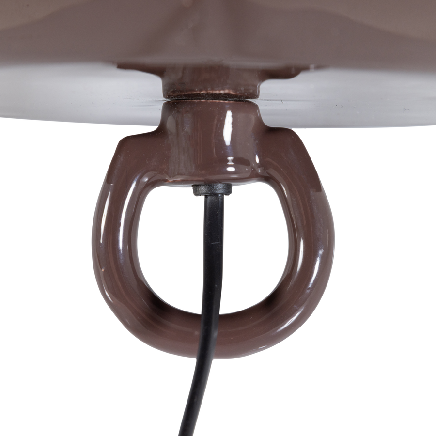 MERO TAFELLAMP 34XO35 CM METAAL HOOGGLANS BRUIN
