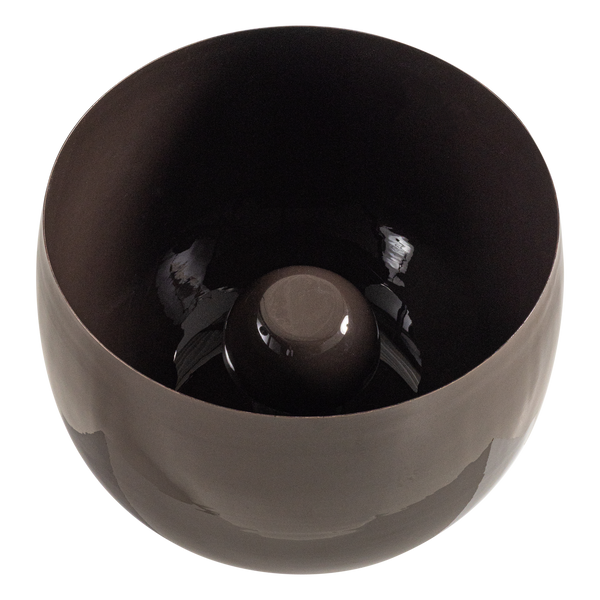 Mero tafellamp 34xo35 cm metaal hoogglans donkerbruin