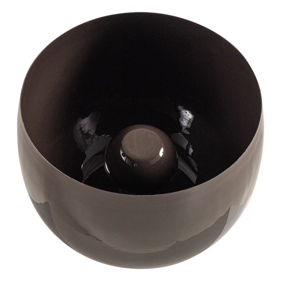 Mero tafellamp 34xo35 cm metaal hoogglans donkerbruin