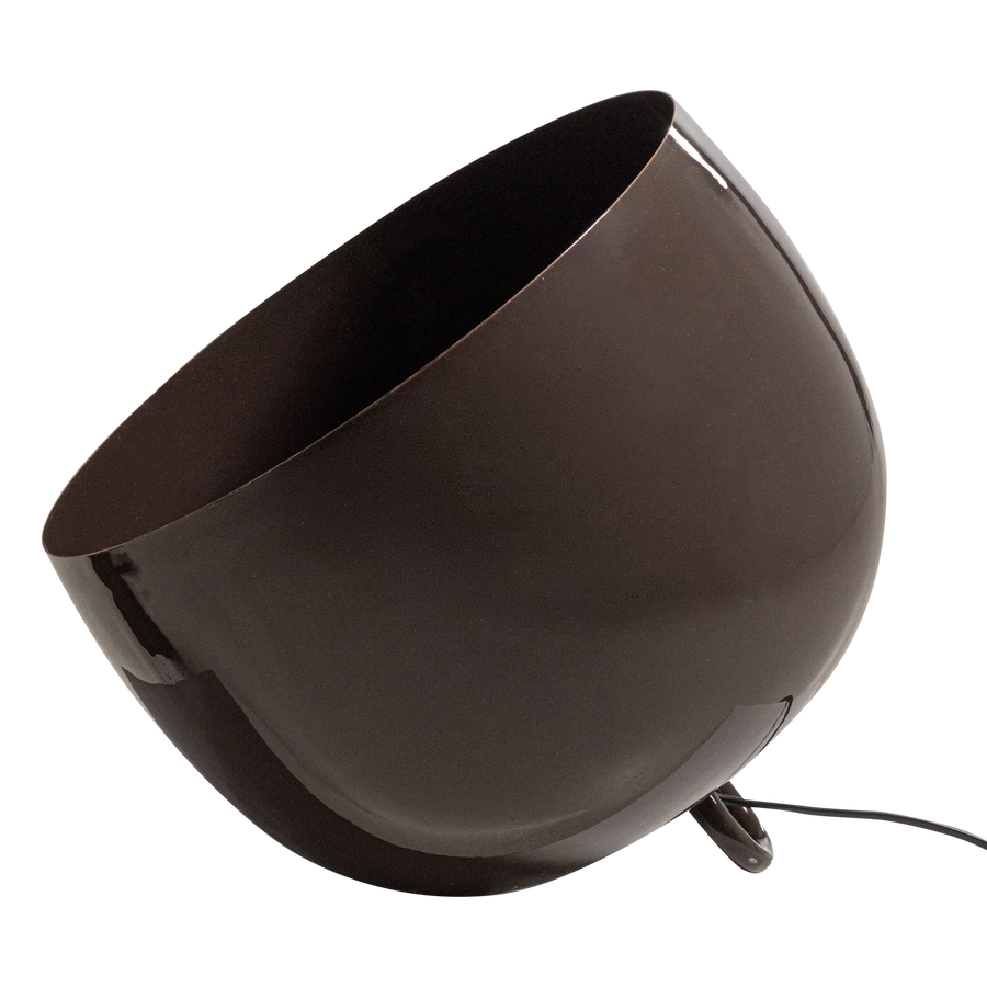 Mero tafellamp 34xo35 cm metaal hoogglans donkerbruin