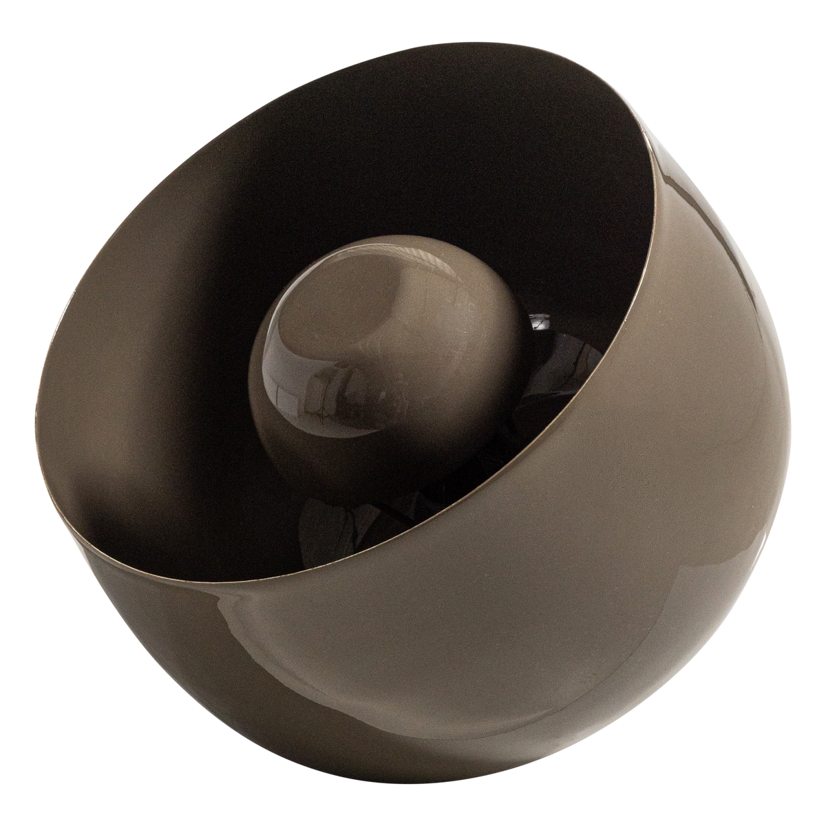 Mero tafellamp 25xo26 cm metaal hoogglans mokkabruin