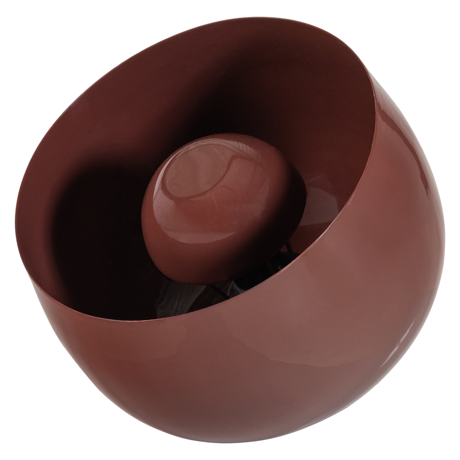 MERO TAFELLAMP 25XO26 CM METAAL HOOGGLANS ROOD