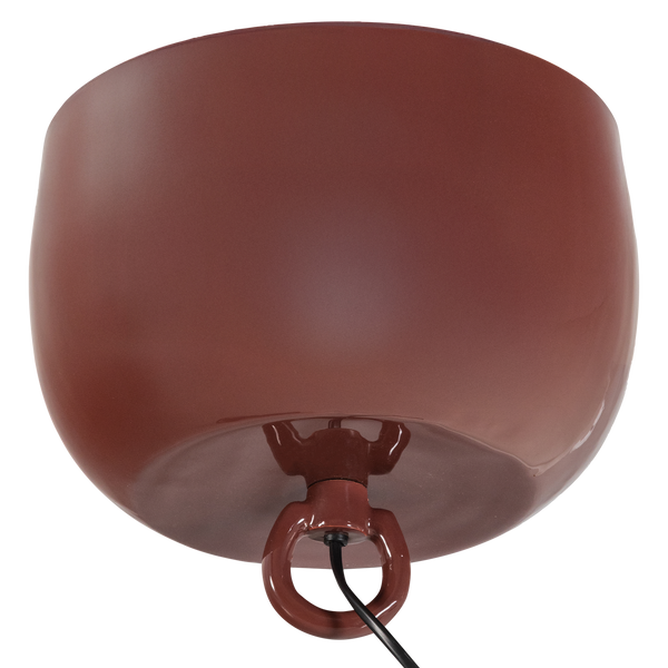 MERO TAFELLAMP 25XO26 CM METAAL HOOGGLANS ROOD