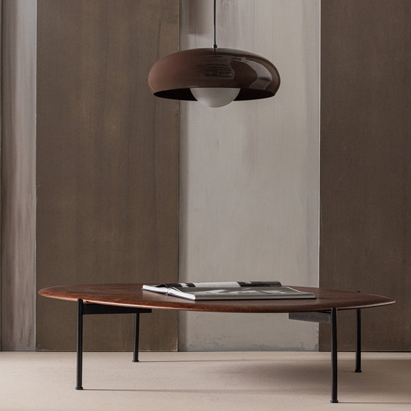 TIVO HANGLAMP ROND METAAL HOOGGLANS BRUIN