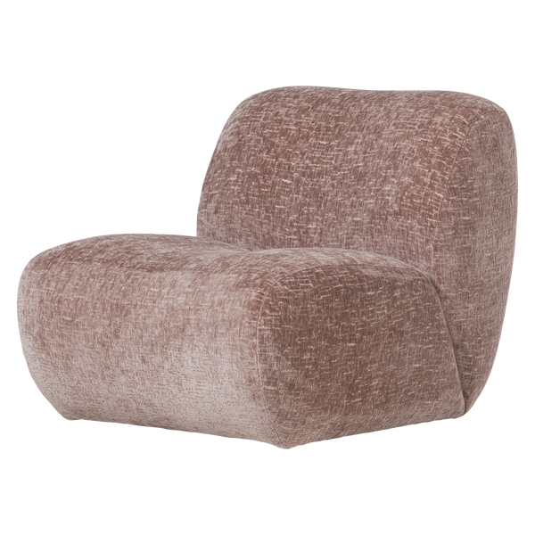 Nomu fauteuil craquele velvet lichtroze